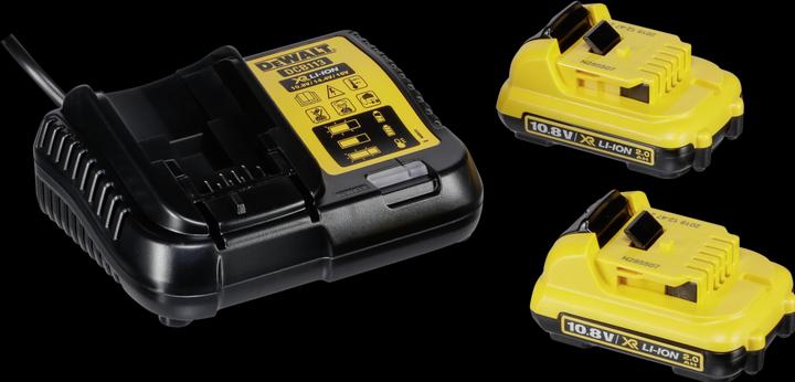 Actual product image DeWalt DCD710D2F-QWDE 10.8V XR cordless drill screwdriver in case (Rechargeable battery operated)