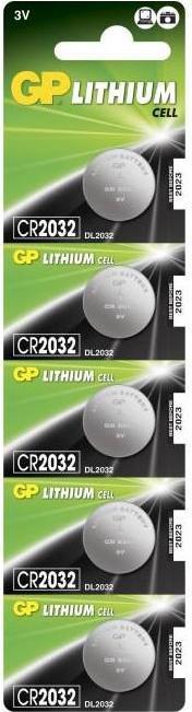 GP Batteries Cr2032 (5 pz., CR2032, 220 mAh)