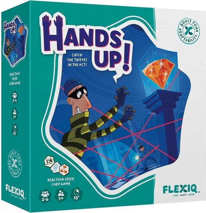 Actual product image Asmodée FlexiQ Dice & Card Board Game 'Hands Up!' 112045 from 7+ Years