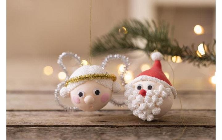 Image du produit Creativ Company Kit de bricolage Boules de Noël Père Noël et ange