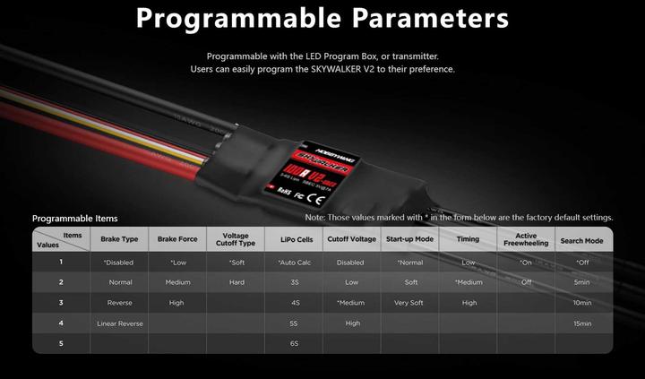 Image du produit Hobbywing Skywalker V2 60A 3-6s, 7A BEC