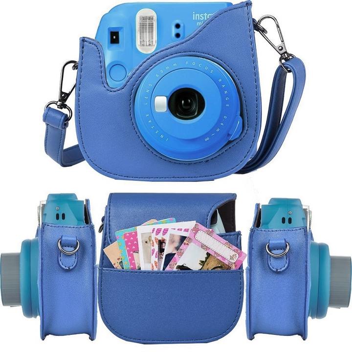 Immagine prodotto JTI Borsa fotografica per Fujifilm Instax Mini 9/8/8+, blu cobalto (Kamera Bereitschaftstasche, 1 l)