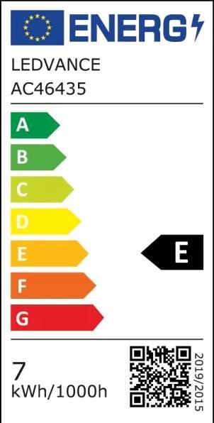 Energy Label Ledvance DULUX LED D/E18 (G24q-2, 7 W, 770 lm, 1 x, E)