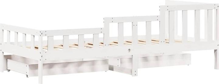 Image du produit VidaXL Lit de jour Lit d'appoint Canapé-lit Tiroirs 90x190cm Bois massif (90 x 190 cm)