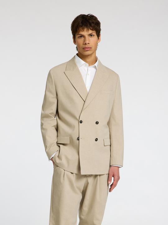 Immagine prodotto Selected Homme Blazer doppiopetto gessato dal taglio rilassato (44)