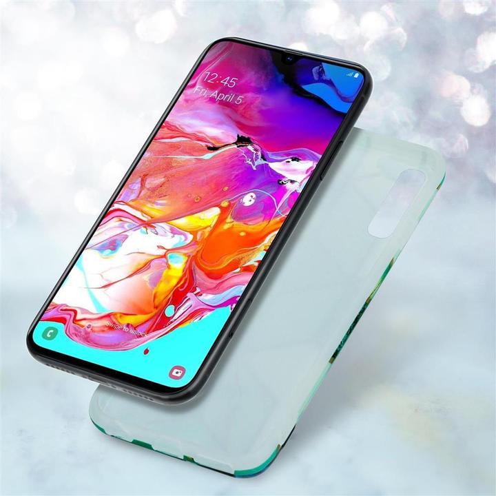 Actual product image Cadorabo IMD TPU Colorful Marble Cover (Samsung Galaxy A70, Samsung Galaxy A70S)