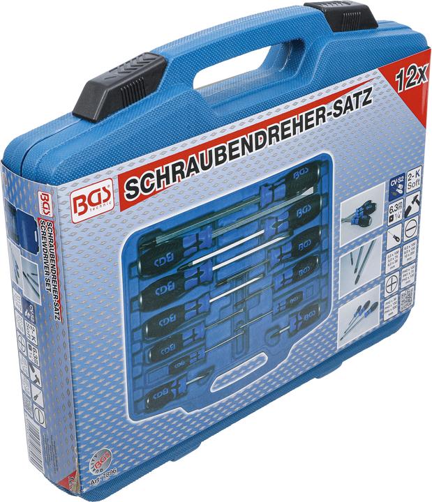 Image du produit BGS Jeu de tournevis carré femelle 6,3 mm (1/4") 12 pièces (Carré intérieur)