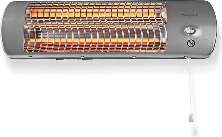 Nedis HTBA10GY Bad-Schnellheizer 1200W 12m² Grau (1200 W)
