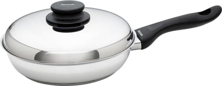 Immagine prodotto Kelomat Padella rotonda con coperchio (24 cm, Padella per friggere, Acciaio inossidabile)