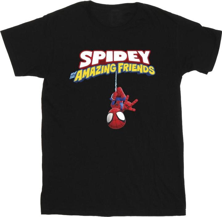 SpiderMan Hanging Upside Down TShirt Jungen