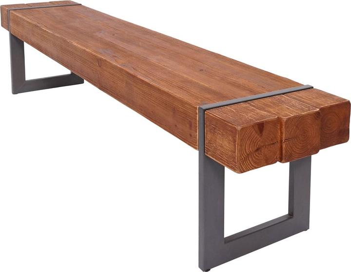 Immagine prodotto Swisshandel24 Panca, panca per sala da pranzo, panca in legno di abete rustico massiccio - marrone 160cm (160 cm)