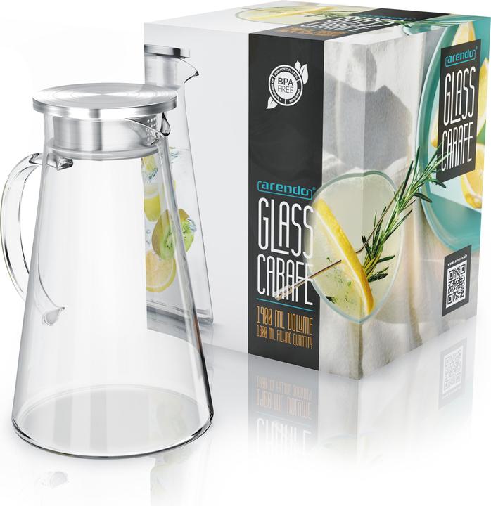 Produktbild Arendo Glaskaraffe mit Deckel (1.80 l)