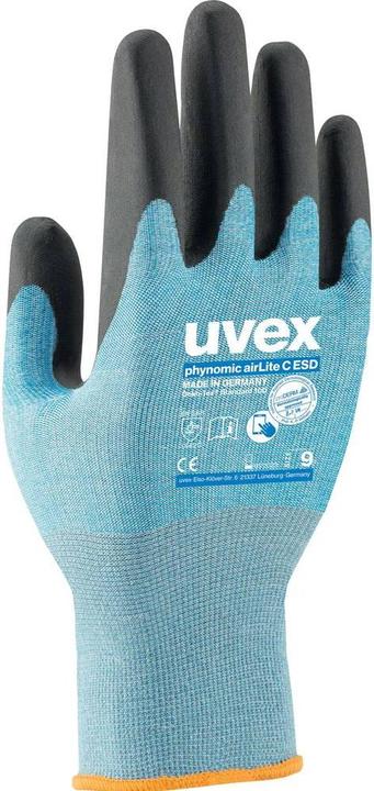 Produktbild Uvex Safety Mechanikerhandschuh Phynomic AirLite C ESD, Blau (9)