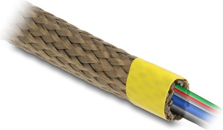Produktbild Delock Geflechtschlauch aus Basalt Fasern 2 m x 15 mm Braun (Kabelschlauch, 200 cm)