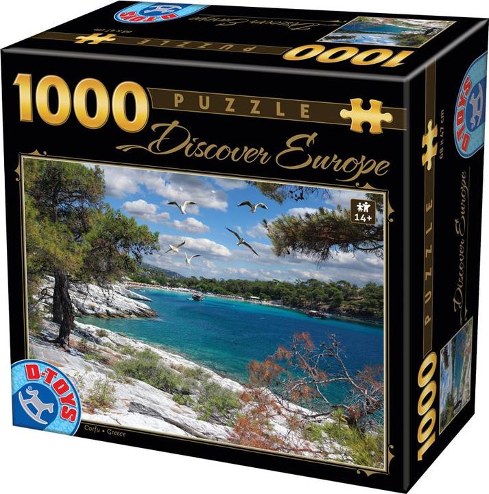 Image du produit DToys Puzzle 1000 pieces Discover Europe - Corfu (1000 pièces)