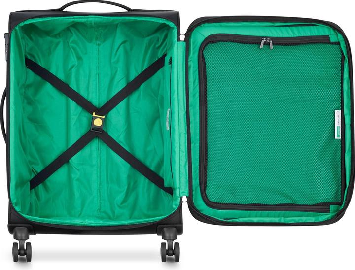 Actual product image Delsey Paris x United Colors of Benetton Color Block 4-wheel cabin trolley S 55 cm with stretch fold (77 l, Hand luggage (up to 50 litres))