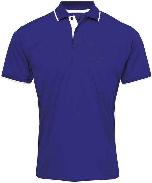Actual product image Premier Mens Coolchecker Contrast Pique Polo Shirt (XXL)