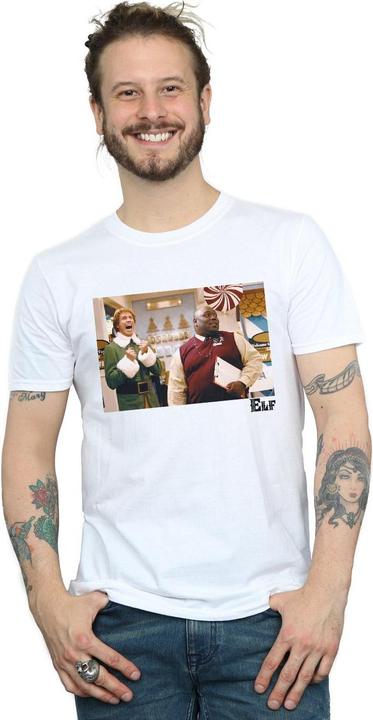 Actual product image Elf Mens Christmas Store Cheer T-Shirt (XL)