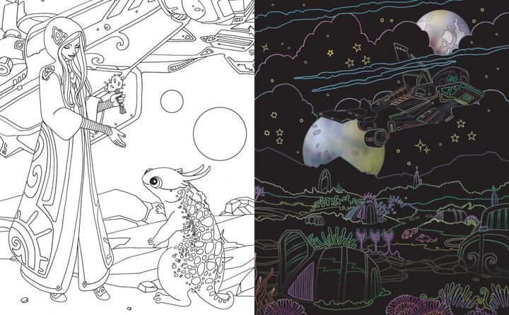 Actual product image Magische Galaxien - Kritzel-Kratzel-Buch für Kinder ab 7 Jahren (German, 2021)