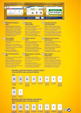 Actual product image Avery Weatherproof film labels