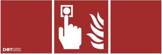 Actual product image Dotlux Fire alarm pictogram