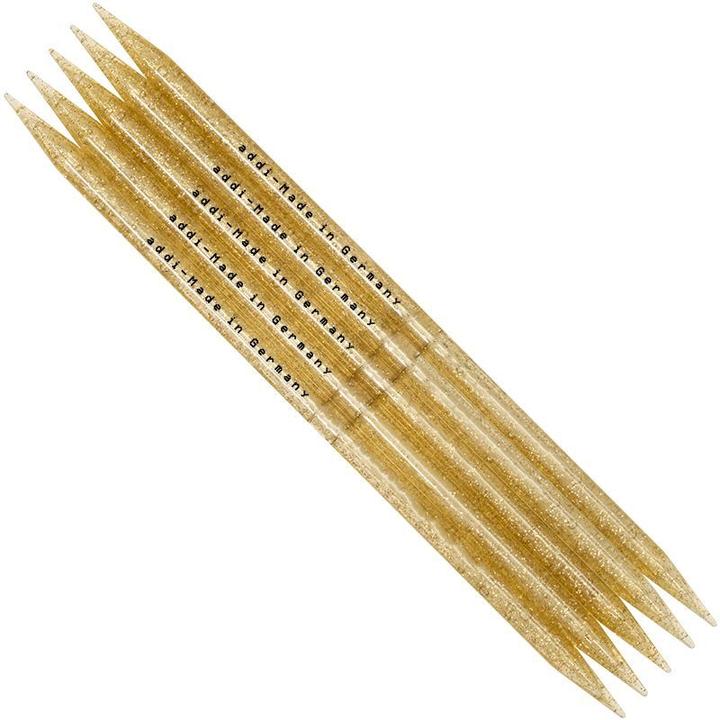 Actual product image addi Stocking knitting needles with glitter 15.00 mm 25 cm 5 pcs