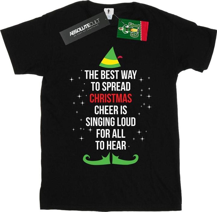 Immagine prodotto Elf Christmas Cheer Text Maglietta Ampia Donna (XL)