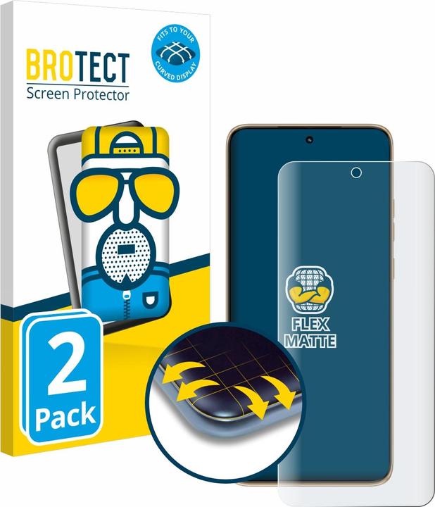 Actual product image BROTECT Full-Screen Protector Matte (2 Piece, Motorola Edge 50 Neo)