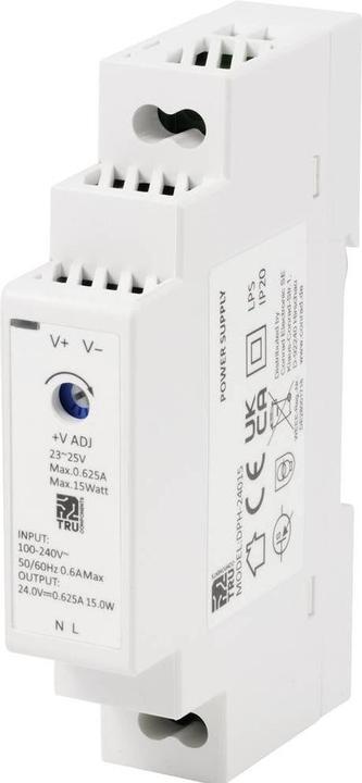 Immagine prodotto Tru Components DPH-24015 Hutschienen-Netzteil (DIN-Rail) 24 V/DC 0.625 A 15 W A