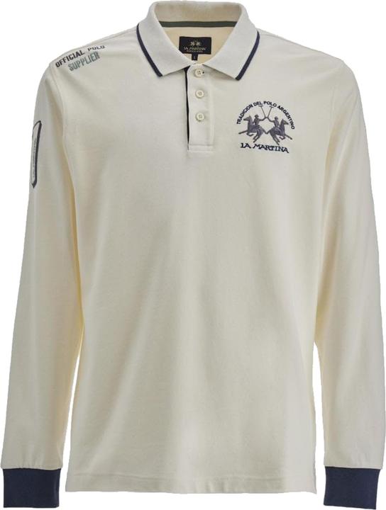 La Martina Shirt Langarm-Poloshirt regular fit Wolfe mit Logo-Details