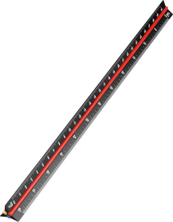 Actual product image Stahlwerk Ruler set with multi-angle measuring ruler, triangular ruler, angle triangle (300 mm)