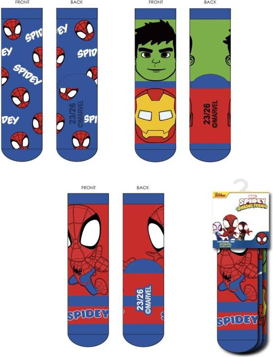 Produktbild Disney Socken Pack 3 Stück Spidey (27, 30)