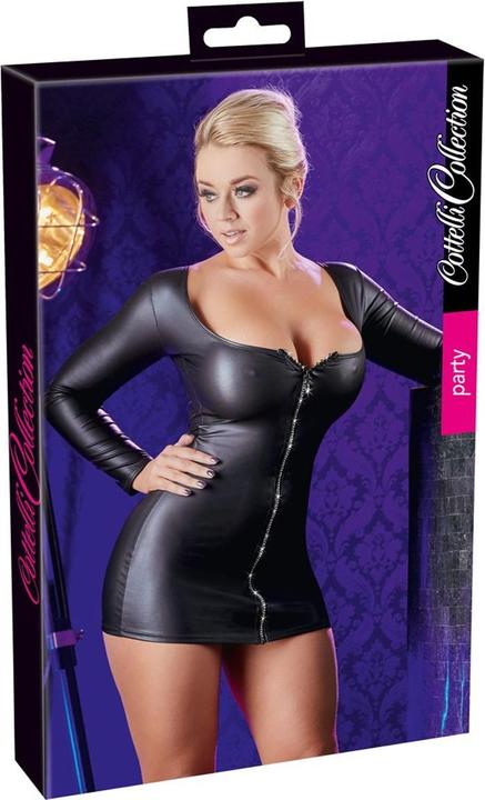 Actual product image Cottelli Collection Mini Dress With Glitter Zipper (M)