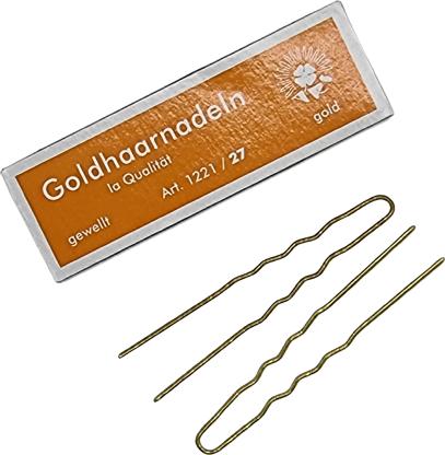 Cosmetic Haarnadeln 27 gold 65x1,2mm gewellt 10er (10 Stk.)