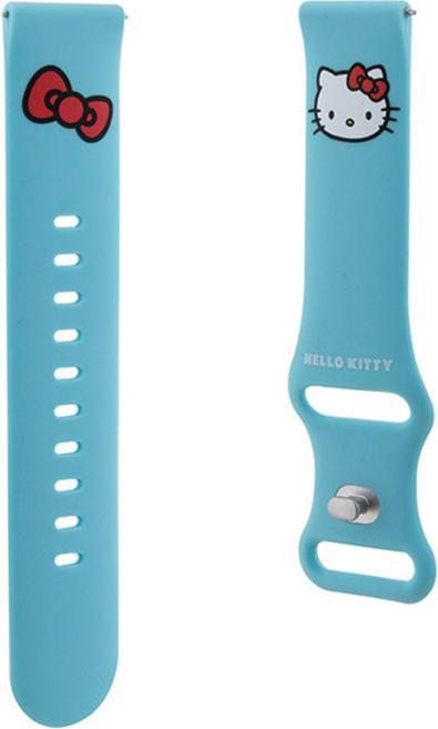 Immagine prodotto Hello Kitty Pasek Uniwersalny HKUWMSCHBLB Testa di gattino in silicone niebieski/blu 20 mm (20 mm, Silicone, Acciaio inossidabile)