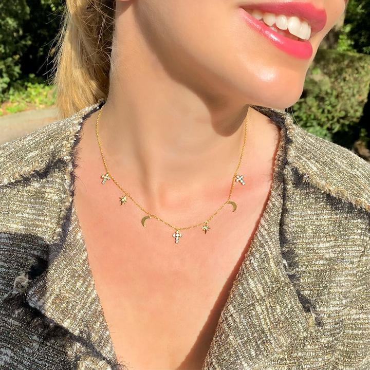 Produktbild Candy Halskette Adalyn, 925 Sterling Silber, vergoldet (18k vergoldet, 925er Sterlingsilber, 38 - 41 cm)