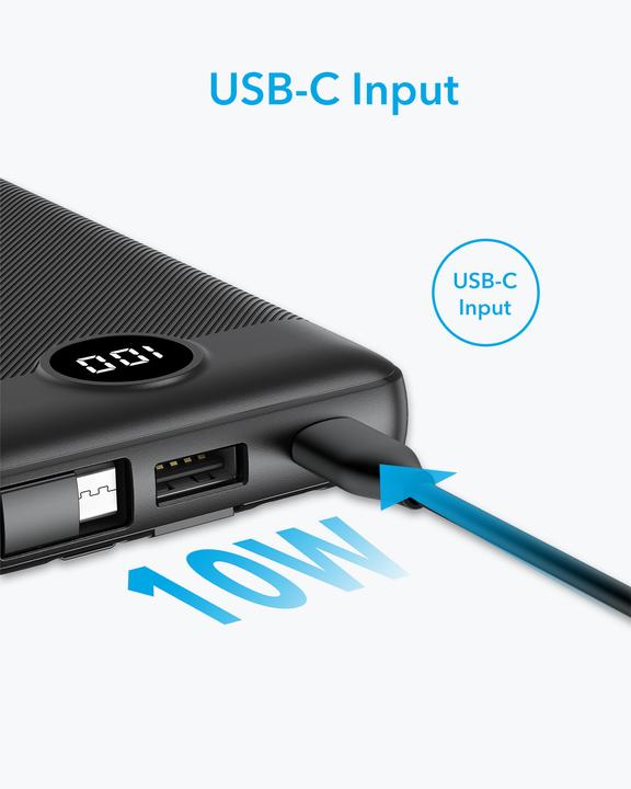 Produktbild Veger C20 Powerbank inkl. Kabel - 20'000mAh (20000 mAh, 10 W, 77 Wh)