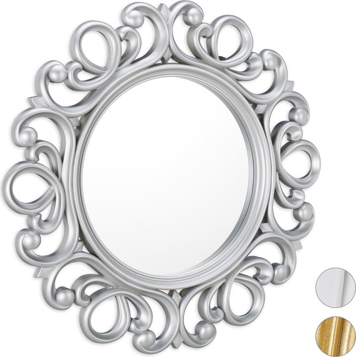 Actual product image Relaxdays Round Decorative Wall Mirror (50 x 3 x 50 cm)