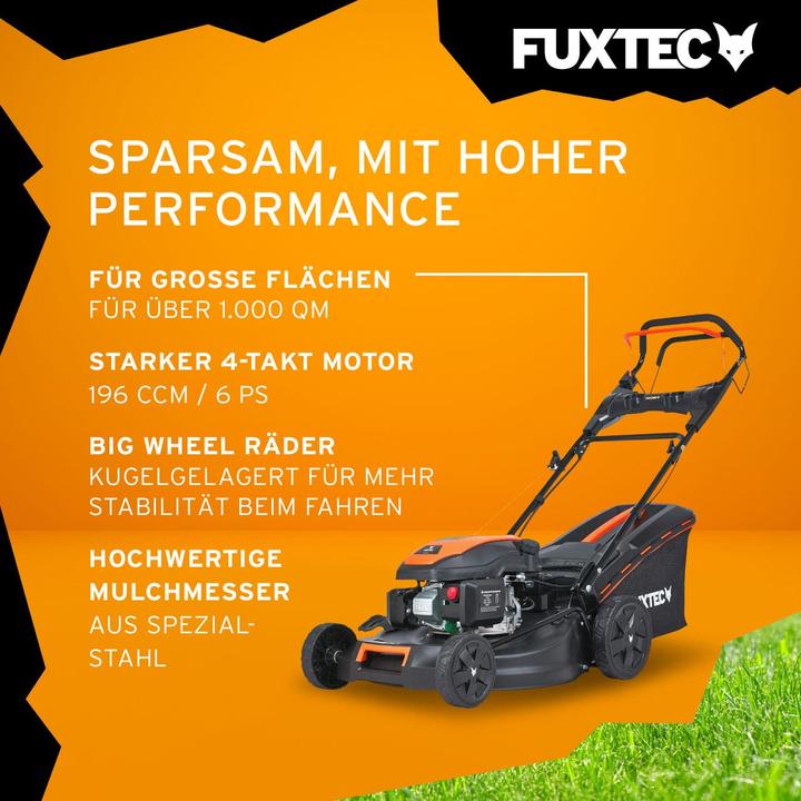 Produktbild Fuxtec Benzin Rasenmäher FX-RM5170eS mit e-Start-Funktion (Benzinbetrieb)
