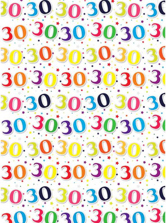 Produktbild Simon Elvin Geschenkpapier mit Zahl 30 24 Bögen (Geschenkpapier)