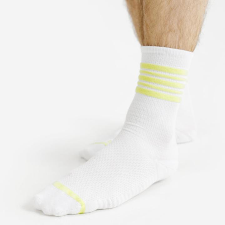 Decathlon Socken Mid 2er-Pack - gelb/weiss (35, 38)