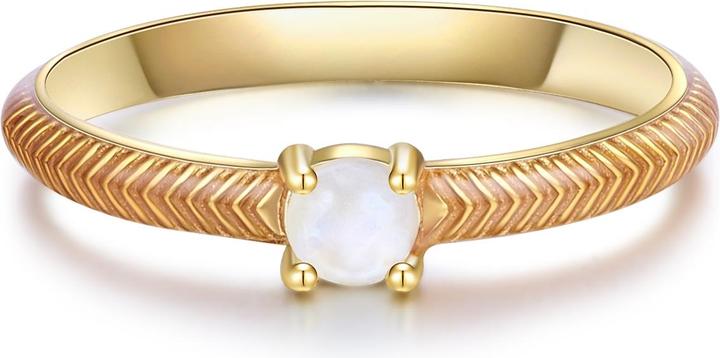 Actual product image Glanzstücke München Ladies Sterling Silver Moonstone Yellow Gold - 28995 (48, 925 Silver)
