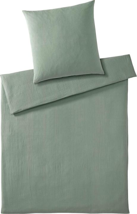 Image du produit Elegante Parure de lit en mousseline Smooth (Set de linge de lit, 135x200 cm + 80x80 cm)