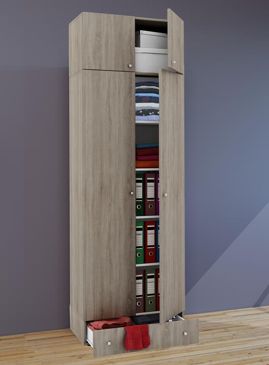 Produktbild VCM Holz Mehrzweckschrank Serie Vandol mit Drehtüren (70 x 40 cm)