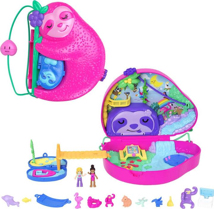Image du produit Polly Pocket Sloth Family 2-in-1 Purse Compact
