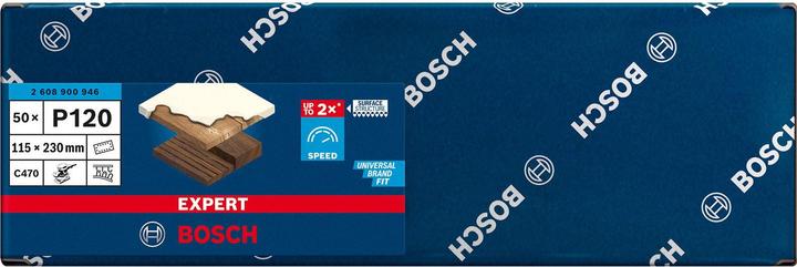 Actual product image Bosch Professional Zubehör Expert C470 Sandpaper with 14 holes for orbital sander, 115 x 230 mm, G 120, 50 pcs. (120)