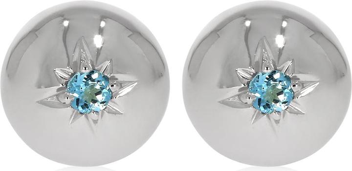 Produktbild Xen Ohrstecker mit Swiss Blue Topas ca. 0,18 ct. (925 Sterling Silber)