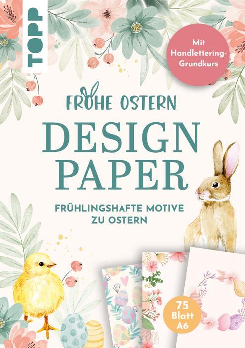 Image du produit Topp Handlettering Design Paper Block "Joyeuses Pâques", A6 (75 pcs)