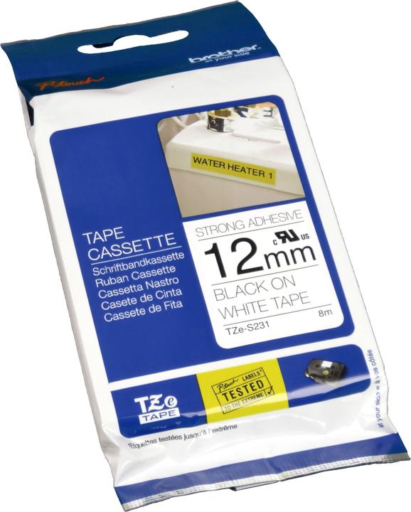 Image du produit Brother TZe-S231 (1.20 cm, Noir, Blanc)