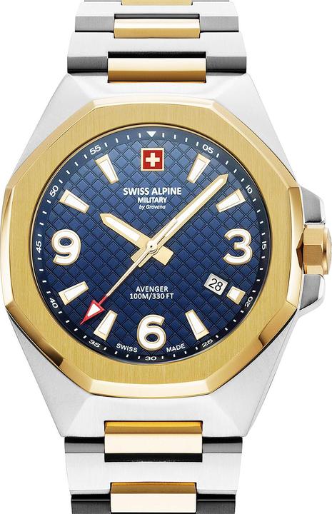 Actual product image Swiss Alpine Military 7005.1145 Avenger Men's Watch 42mm 10ATM (Analogue wristwatch, 42 mm)